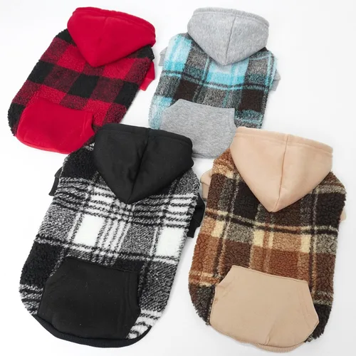 Vista 7 de PUPTECK Sudadera con capucha para perro, suéter cálido para perro, ropa de invierno, abrigos para clima frío, para perros pequeños, medianos y Negro