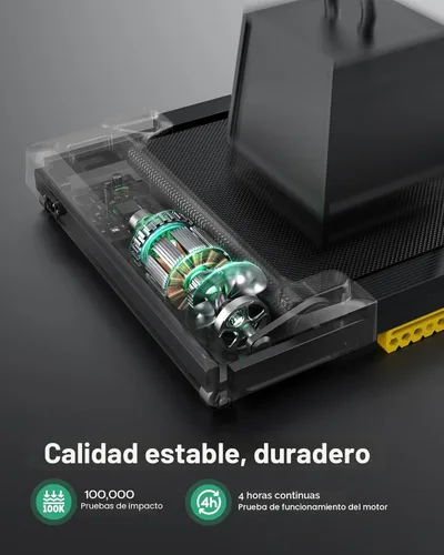 Vista 8 de UREVO Caminadora Inteligente Plegable, Cinta de Correr para Escritorio de Pie con Doble Absorción de Impactos, Funcionamiento Silencioso, Aplicación