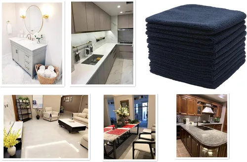 Vista 7 de Paños de microfibra de secado rápido, trapos de limpieza de cocina, trapos antipolvo, paños ultra absorbentes sin pelusas, 12 x 12 pulgadas, paquete