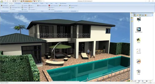 Vista 5 de Home design software compatible with Windows 11, 10, 8.1, 7 – Design your dream house including photovoltaic installations - 3D CAD 11 Architecture