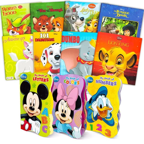 11 Book Set Disney Mickey Mouse Bedtime Stories Bundle for Toddlers 1-3 Kids 3-5 Bulk Disney Storybook Collection for Young Readers