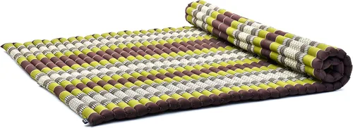 Vista 32 de Leewadee - Colchón de suelo plegable - Futón japonés enrollable -Alfombra de tatami triple pliegue - Cama de piso para invitados - Colchón