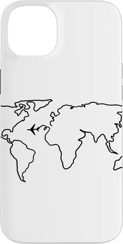 Vista 15 de World Map Airplane Funny Wanderlust Travel Traveler Gift Case for iPhone 17