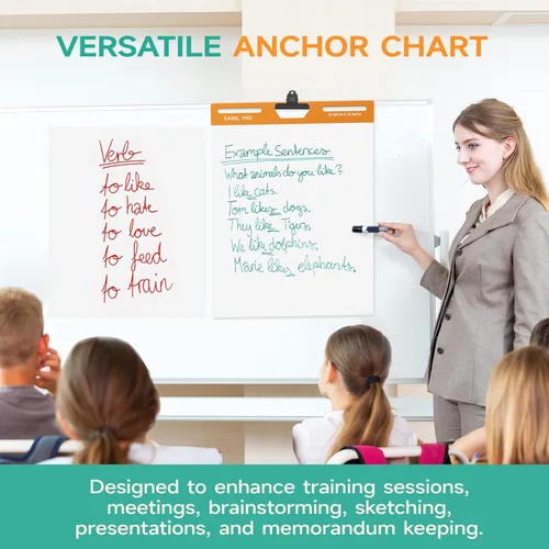 Vista 6 de MARACOL Almohadilla de caballete pegajoso, 15 x 18 pulgadas, papel autoadhesivo grande, 30 hojas/bloc, papel de tabla de anclaje para profesores