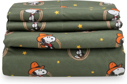 Vista 21 de Berkshire Blanket Peanuts® - Juego de sábanas para niños, tamaño individual, 3 piezas, lindo personaje Snoopy impreso, sábanas de microfibra suave