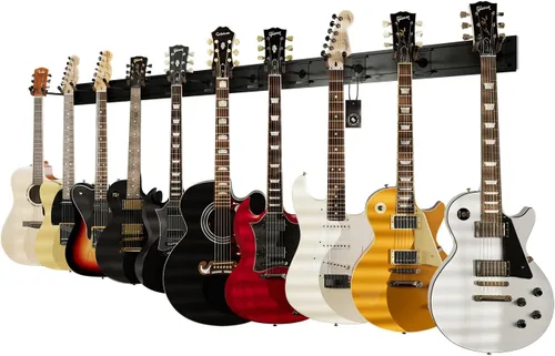 Vista 18 de String Swing Estante de pared para guitarra, soporte de pared para guitarra múltiple, organizador de guitarra para guitarras acústicas y eléctricas