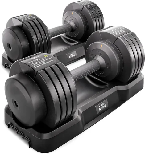 FLYBIRD DB2 Adjustable Dumbbell, 55LB/110LB Single Dumbbell for Home Gym Exercise & Fitness, 5-IN-1 Fast Adjustable Weights with Anti-Slip Handle (2