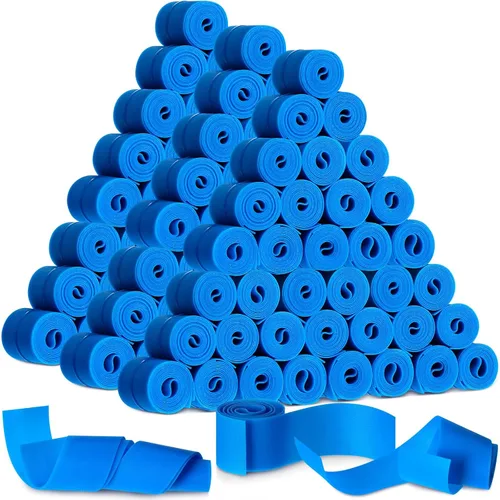 Timgle Paquete de 500 torniquetes elásticos desechables de primeros auxilios, sin látex, vendajes hemostáticos médicos, suministros de enfermería,