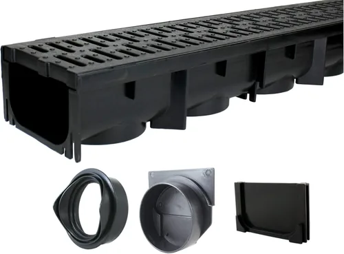 Vista 17 de URA WATER - Conector de cuatro vías para desagüe de plástico negro Serie UA-100