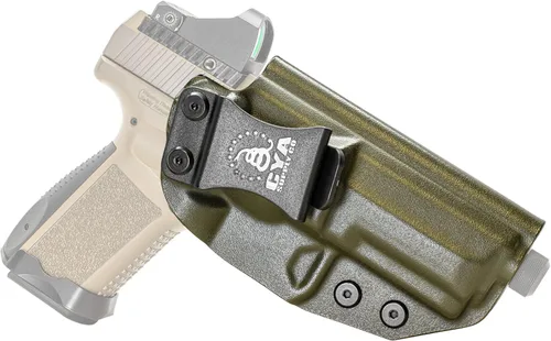 Vista 33 de CYA Supply Co. Funda para llevar armas dentro del cinturón, lista para ópticos (verde OD) IWB, para llevar armas ocultas, dentro de la cintura