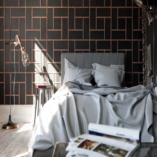 Vista 8 de 19 7/8"W X 11 3/8"H pequeños Bradley decorativos calado madera paneles de pared, aliso