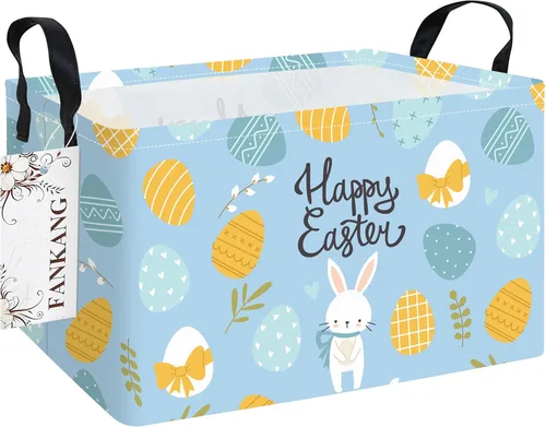 Vista 15 de FANKANG - Cestos de almacenamiento, cesta de lavandería plegable de lona para cuarto infantil con revestimiento impermeable de PE, grandes cestas