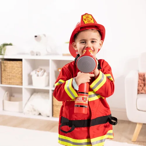 Vista 2 de Melissa & Doug Fire Chief Role Play Costume Dress-Up Set