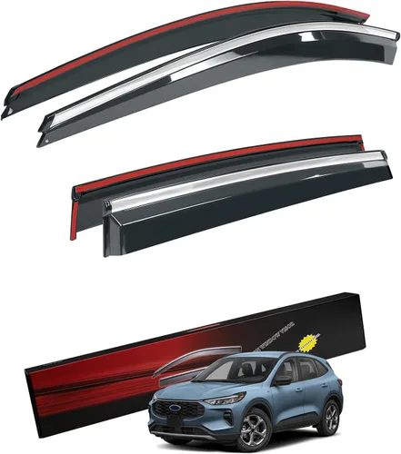 Vista 21 de Protectores de lluvia compatibles con Toyota 4Runner 2010-2023 2024, deflectores de ventana lateral, viseras de ventana, deflector de ventilación