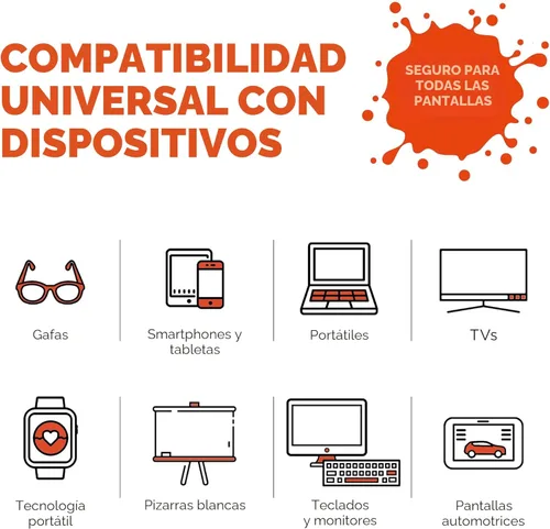 Vista 3 de WHOOSH! Pro - Limpiador de pantalla de TV recargable de 16.9 onzas líquidas y paño de microfibra, limpiador sin rayas para pantallas planas, OLED