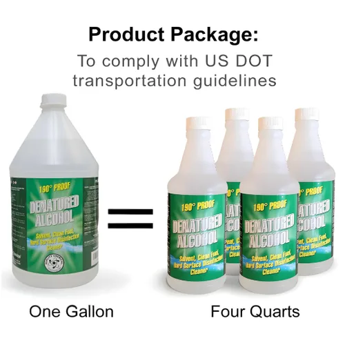 Vista 2 de Quality Chemical Alcohol desnaturalizado 190-1 galón (128 oz.)