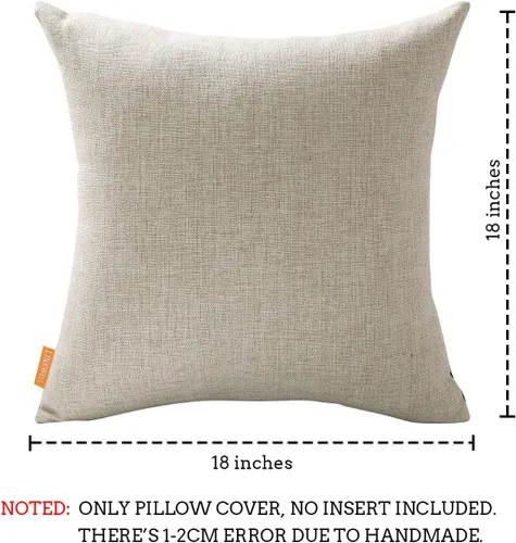 Vista 4 de Fundas de almohada de Navidad de 18 x 18 pulgadas, decoración de Feliz Navidad, funda de cojín decorativa para sofá, decoración rústica de invierno