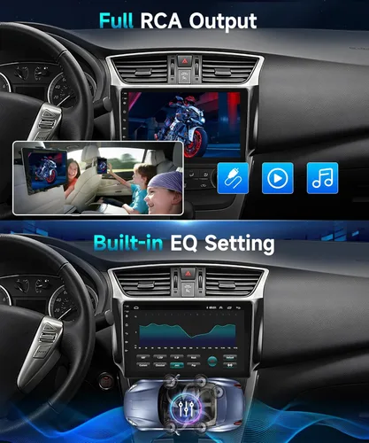 Vista 6 de Estéreo de coche para Nissan Sentra 2013-2017 Radio inalámbrico Carplay Android Auto 10.1 pulgadas pantalla táctil Bluetooth 26UIs EQ DSP GPS WiFi