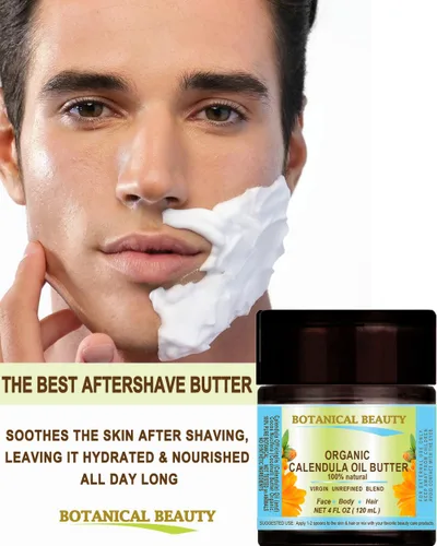 Vista 2 de Botanical Beauty Mantequilla de aceite de caléndula de caléndula Officinalis Mantequilla de aceite de caléndula 100% puro y natural para cara, piel