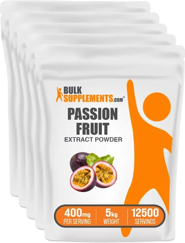 BulkSupplements. com Polvo de extracto de maracuyá – Polvo de maracuyá – Sin gluten y sin azúcar añadida, 400 mg por porción, 2.2 lbs (2.2 libras)