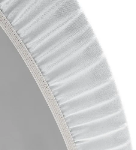 Vista 5 de Mantel redondo ajustable de mármol, diseño regular de piedra nostálgica, borde elástico, impermeable y lavable, apto para mesa de 24 pulgadas