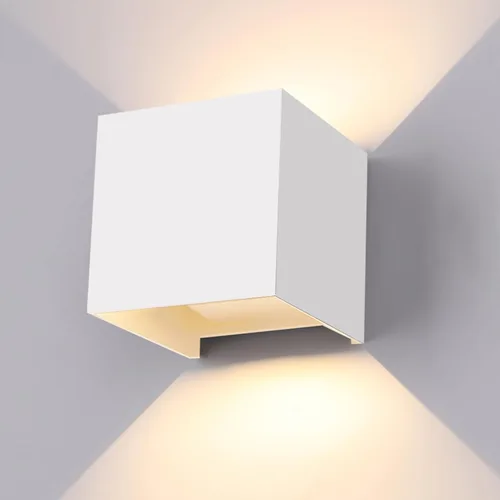 Vista 19 de 2 piezas de luces de pared G9 para exterior/interior, apliques de pared con luces hacia arriba y abajo, IP65 impermeables, iluminación moderna