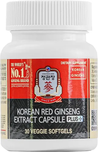 Vista 9 de JUNG KWAN JANG Cápsula de Extracto de Ginseng Rojo Coreano Oro - Suplementos de Energía Veganos - Sin Cafeína y No GMO (600mg, 150 Cápsulas)