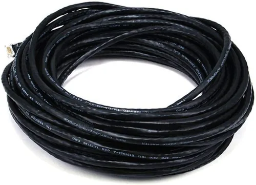 Vista 17 de 0.5FT 24AWG Cat5e 350MHz UTP Cable de red Ethernet de cobre desnudo - Negro