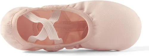 Vista 4 de Zapatos de ballet para mujer, de lona elástica, suela dividida, para niñas y adultos