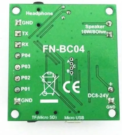 Vista 3 de Tablero de reproductor MP3 activado con 4 botones con amplificador de 10W y bloques de terminales