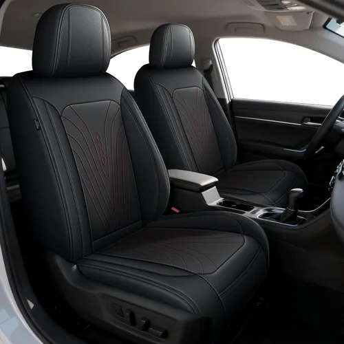 Vista 21 de 2 fundas de asiento delantero para Hyundai Accent 2017-2024 2025: fundas de asiento de automóvil de cuero impermeables y transpirables