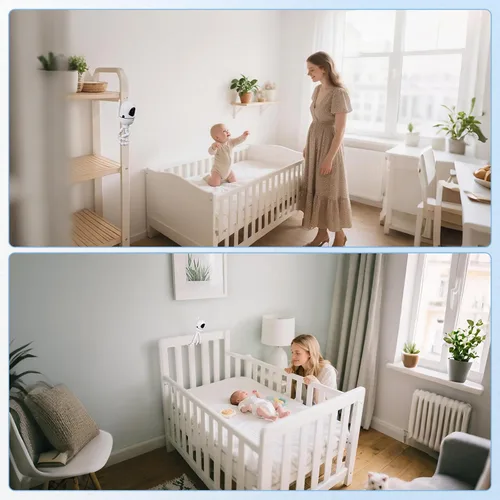 Vista 8 de Soporte para monitor de bebé mejorado: trípode ajustable de 7.8 pulgadas para cámara de bebé HelloBaby
