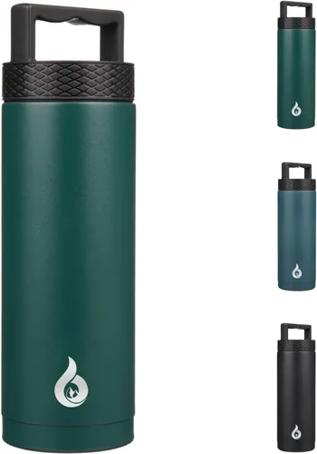 Vista 53 de BJPKPK Botella de agua aislada de un galón (128 onzas), de acero inoxidable, apta para lavavajillas, jarra sin BPA con mango ergonómico y parte
