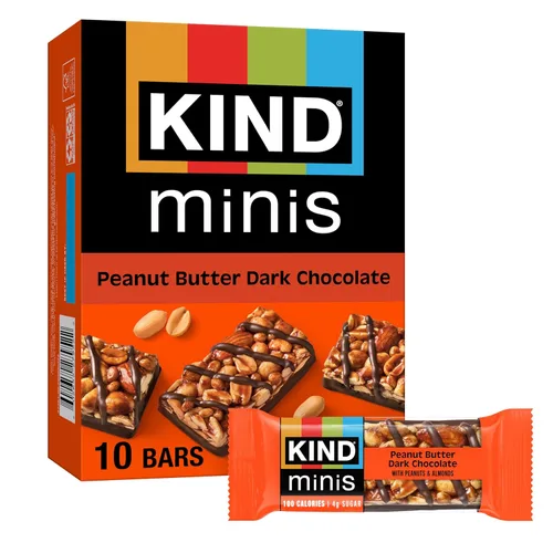 KIND Minis, mantequilla de maní chocolate oscuro, 0.7 oz (paquete de 10)