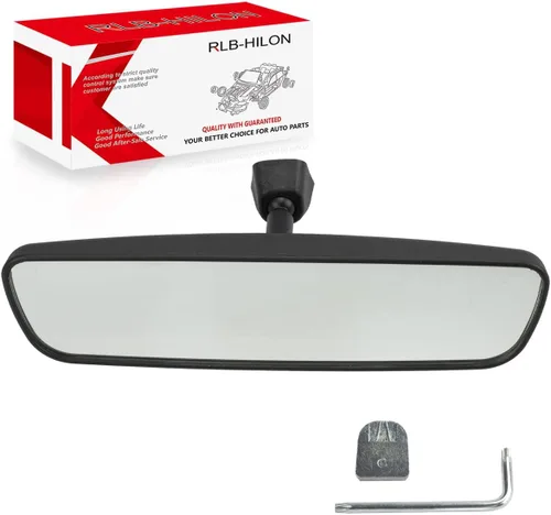 Vista 7 de RLB-HILON Espejo retrovisor de 9.5 pulgadas, tipo de ajuste universal, compatible con Jeep Wrangler Kia Optima Soul Sorento Nissan Rogue Altima