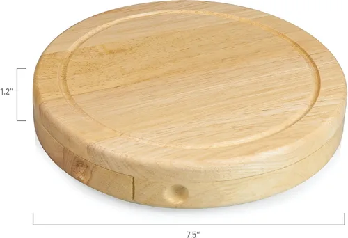 Vista 10 de Toscana - A Picnic Time Brand Brie Tabla de cortar y herramientas Juego de tablas de queso, tamaño único, madera de caucho