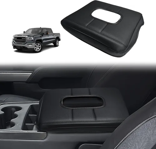 Vista 98 de Muslogy Funda para reposabrazos de consola central apta para Chevy Silverado/Tahoe y GMC Sierra/Yukon 2007-2013, cómoda almohadilla