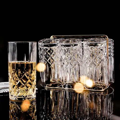 Vista 7 de binsakao Highball Glasses Collins - Juego de 6 bebidas altas, vasos de 12 onzas para bebidas, agua, cerveza, refrescos