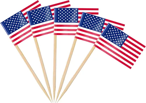 Vista 19 de AhfuLife Palillo de dientes con bandera de Argentina, 100 piezas de palillos de cóctel de Argentina, adornos para cupcakes argentinos