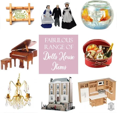 Vista 4 de Dolls House Miniature Kitchen Accessory Copper Hanging Utensils & Rack 5055