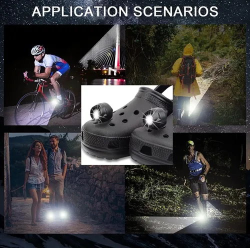 Vista 7 de Vergissm Linternas Recargables, 2 PCs Faro LED, Linternas Impermeables Manos Libres con 3 Modos de Iluminación para Niños y Adultos, Luces Novedosas