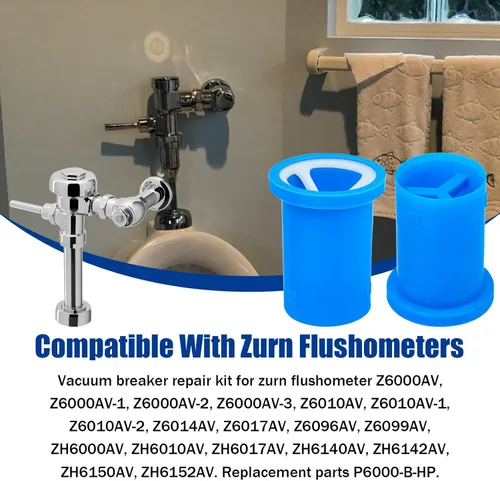 Vista 4 de Flushometers Kit de reparación de disyuntor de vacío para Sloan y Zurn Flushometers, piezas de repuesto V-651-A P6000-B-HP - 2 piezas