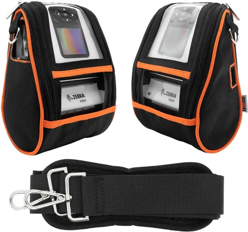 Vista 5 de Para Zebra QLN320 & ZQ620 Estuche de transporte portátil para impresora térmica con correa para el hombro Naranja
