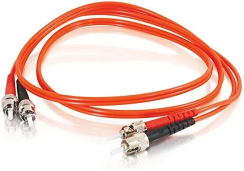Vista 2 de C2G 05576 OM1 cable de fibra optica ST-ST 62.5125 dúplex multimodo de PVC, naranja (3.3 pies, 3.3 ft)