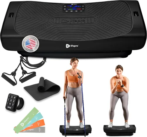 Vista 11 de Lifepro Rumblex Plus/Pro 4D Vibration Plate for Lymphatic Drainage — Triple Motor Whole Body Vibration Platform Machine for Muscle Toning — 7