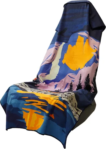 Vista 8 de Sprints Toalla atlética para correr, tamaño completo, funda de asiento de automóvil, microfibra de rendimiento (Adobe Echo)