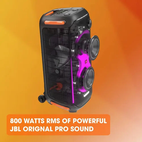 Vista 12 de JBL PartyBox 710 - Altavoz de fiesta con sonido potente, luces integradas y graves extra profundos, IPX4 a prueba de salpicaduras, conectividad