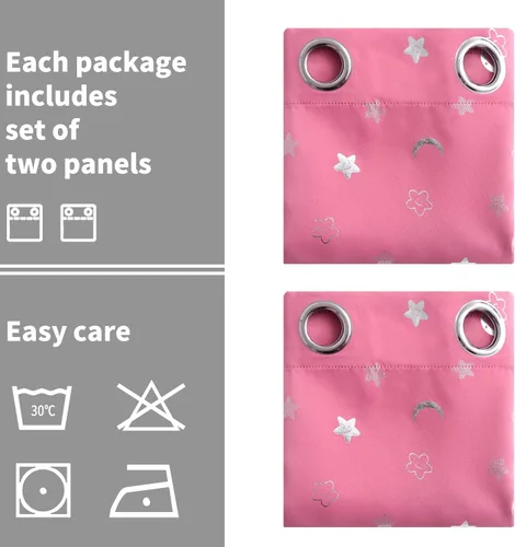 Vista 215 de BGment Cortinas cortas para ventanas, cortinas opacas pequeñas de 45 pulgadas para dormitorio, cortinas de oscurecimiento de habitación