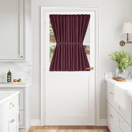 Vista 116 de Vatge - Cortinas laterales para ventana de puerta, cortinas para luz lateral de puerta frontal, 1 panel, 12 (ancho) x 72 (largo) pulgadas, aguamarina