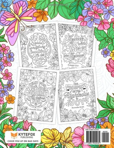 Vista 2 de God Bless You Happiness Bible Verses Coloring Book of Inspirational & Motivational Scripture for Teens & Adults Mindful and Positive Vibe Designs